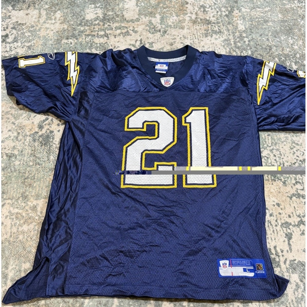 Vtg Reebok LaDainian Tomlinson San Diego Chargers NFL Jersey Navy Blue Mens L